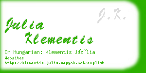 julia klementis business card